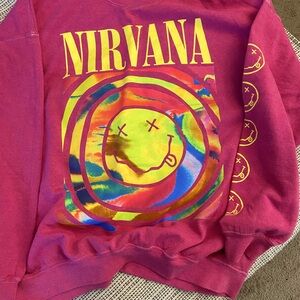 Urban outfitters Nirvana sweatshirt pink xl